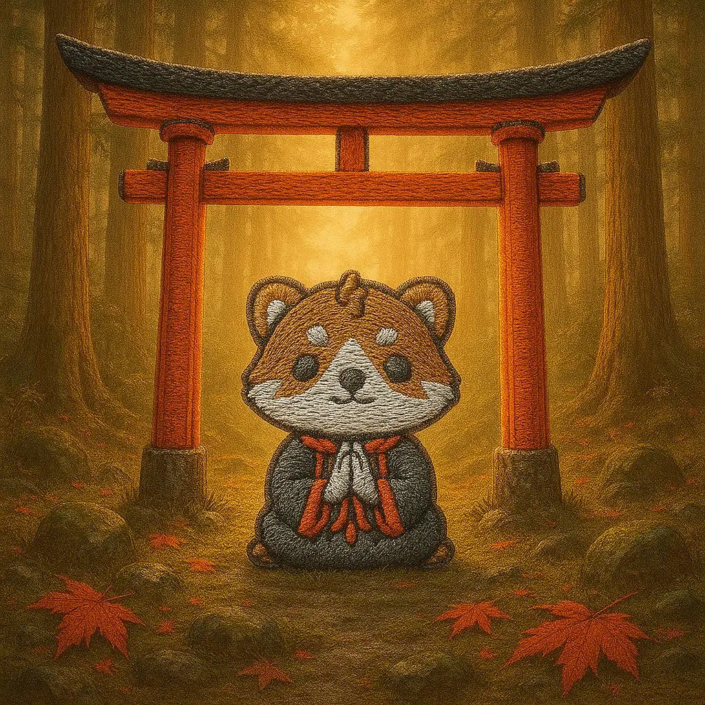 Broderie Tanuki Ninja